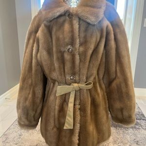 Women's Brown Fur Ski Jacket